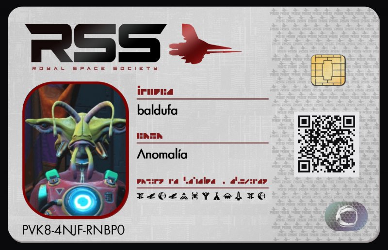 Tarjeta de identificación de baldufa