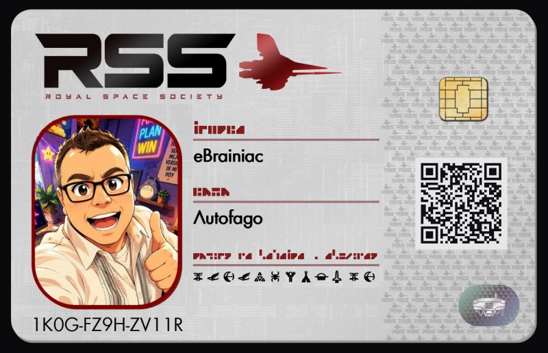 Tarjeta de identificación de eBrainiac