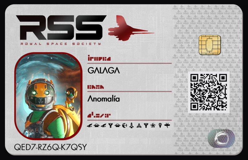 Tarjeta de identificación de GALAGA