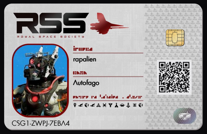 Tarjeta de identificación de rapalien