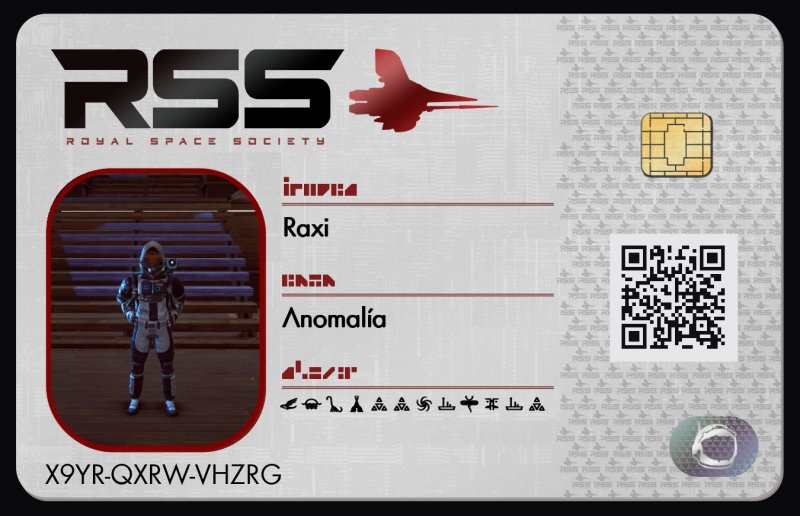 Tarjeta de identificación de Raxi