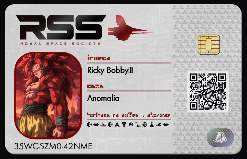 Tarjeta de Ricky Bobby✞♔