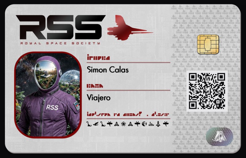 Tarjeta de identificación de Simon Calas