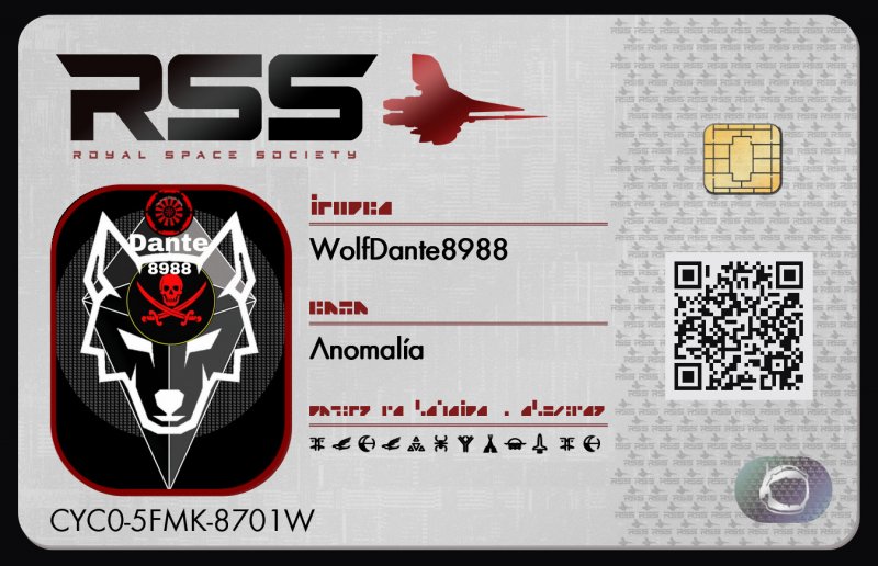 Tarjeta de identificación de WolfDante8988